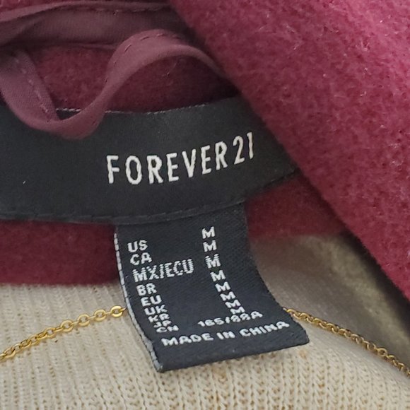 Burgundy Forever 21 Jacket - M (NWOT) - Picture 9 of 11